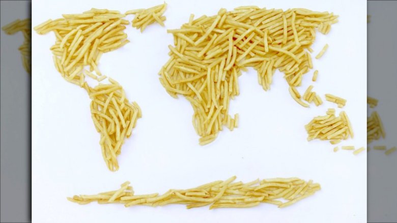 map of french fries