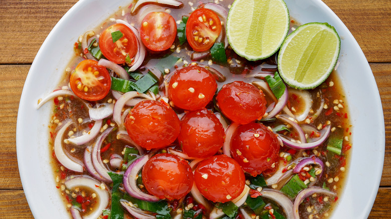 Thai salted egg yam salad