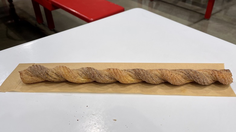 twisted churro on a table