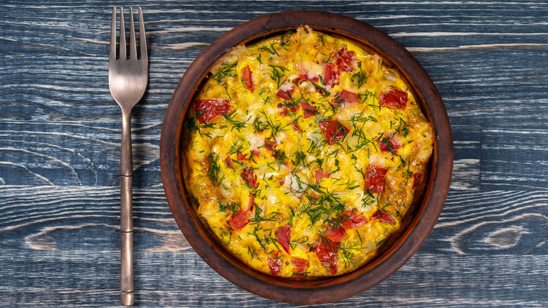 Frittata with tomato