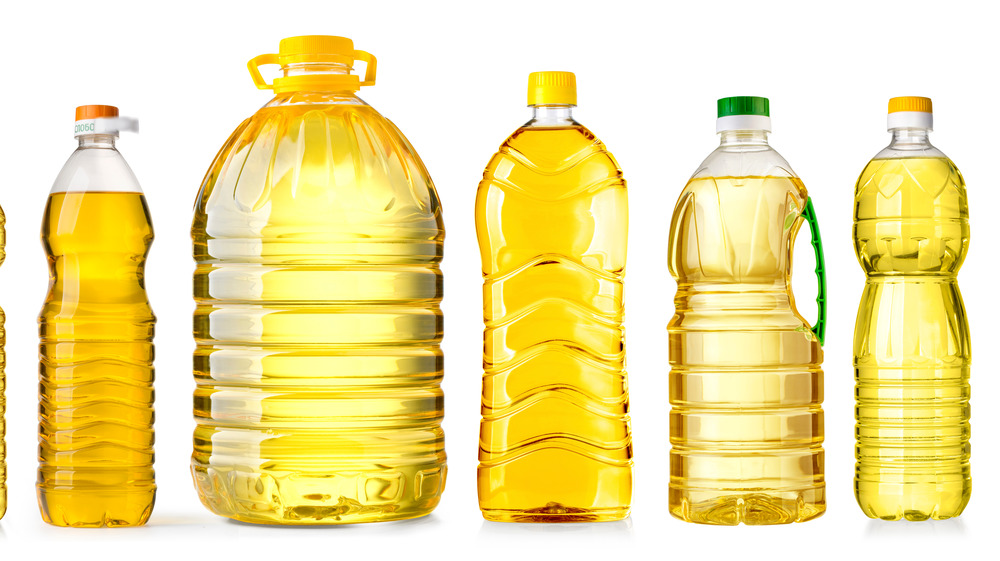 Lineup of assorted cooking oils