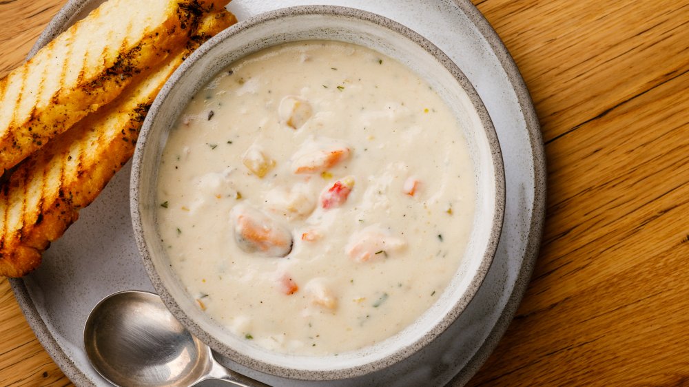 bowl of fish chowder