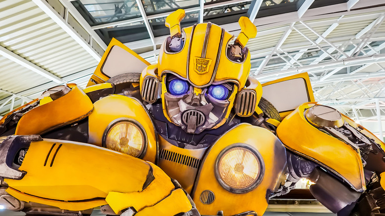 Close-up of Bumblebee from Transformers