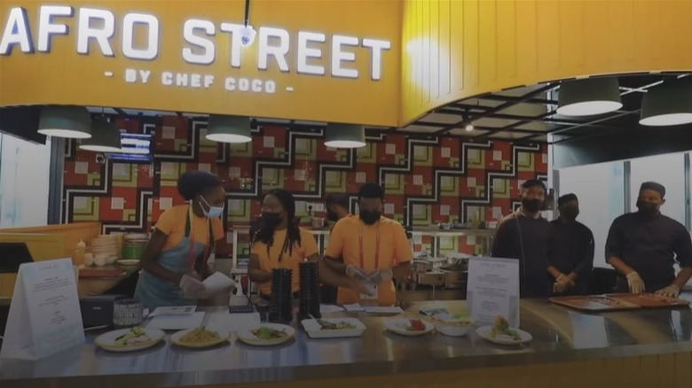 Afro Street counter in food hall
