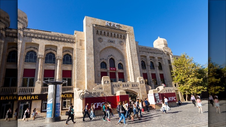 Outside a KFC outlet in Baku, Azerbaijan 