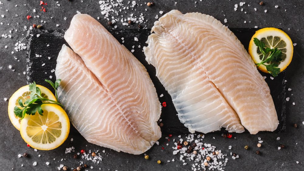 seasoned raw fish fillets