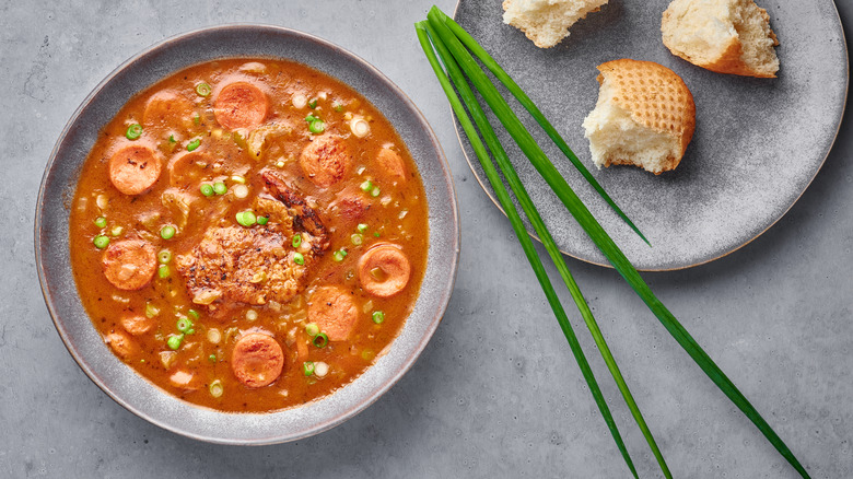 Chicken and sausage gumbo