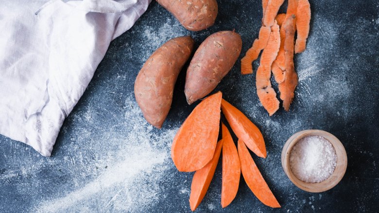 Dwayne 'The Rock' Johnson eats sweet potatoes