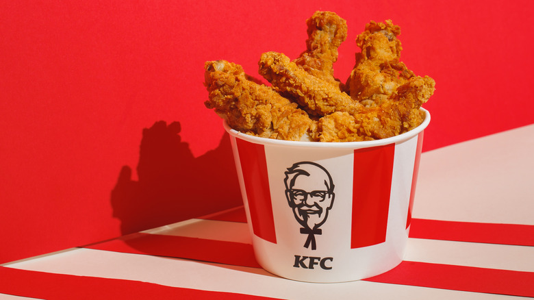 bucket of fried chicken