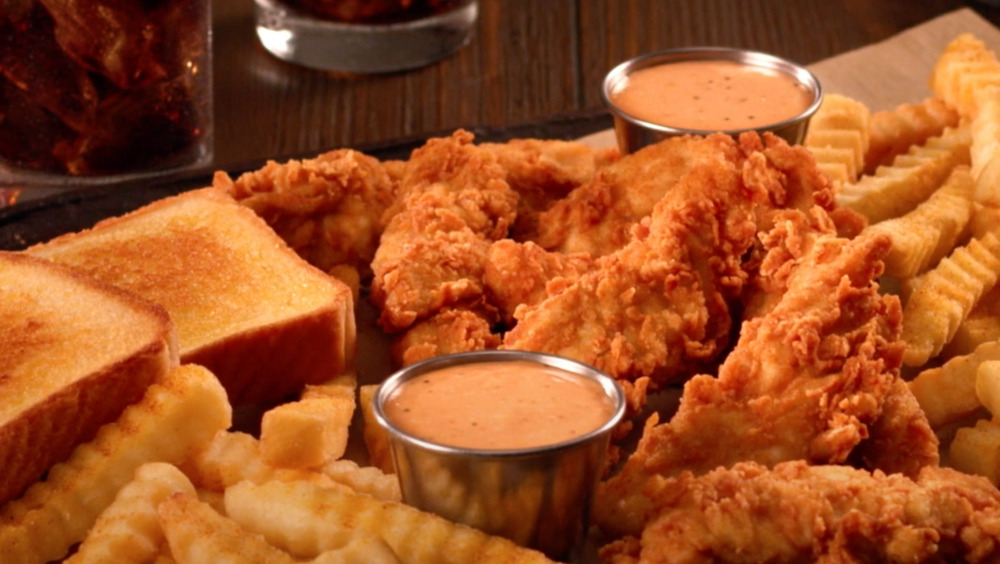 Zaxby's chicken fingers and fries