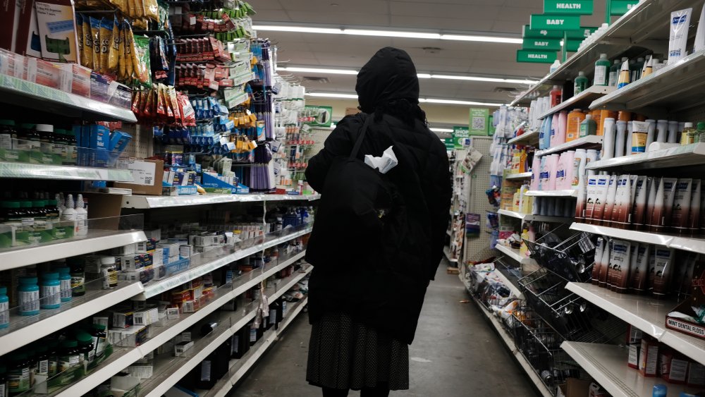 Person shopping at Dollar Tree