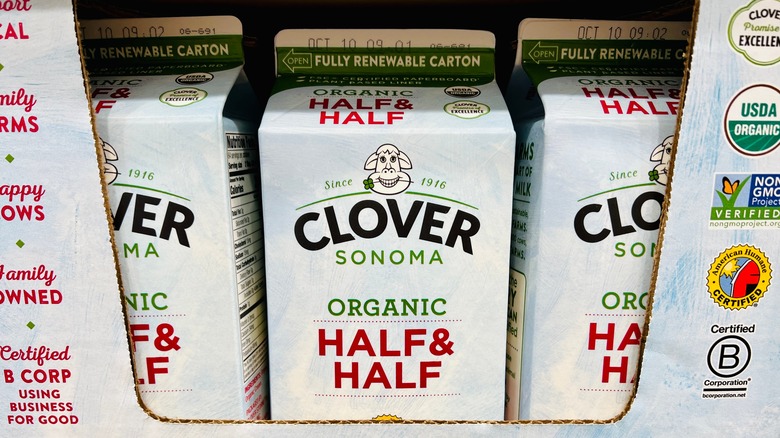 Half-and-half creamer cartons