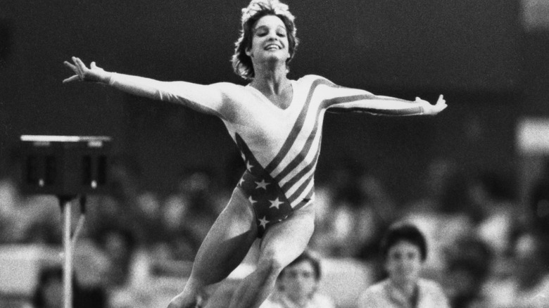 Mary Lou Retton competing at 1984 Olympics