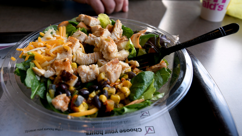 McDonald's chicken salad on tray