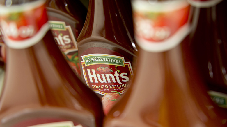 Bottles of Hunt's ketchup