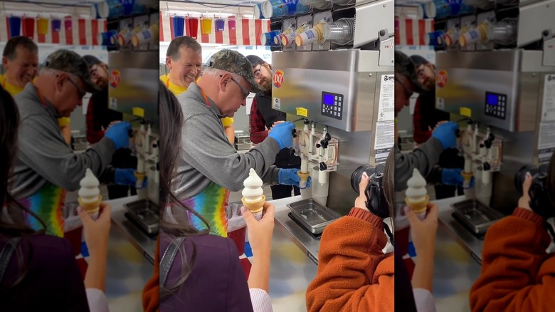 Tim Walz making a DQ soft serve