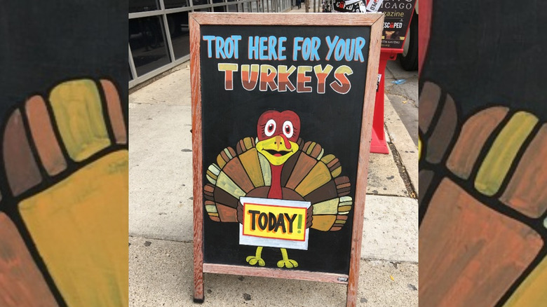 Trader Joe's turkey sign