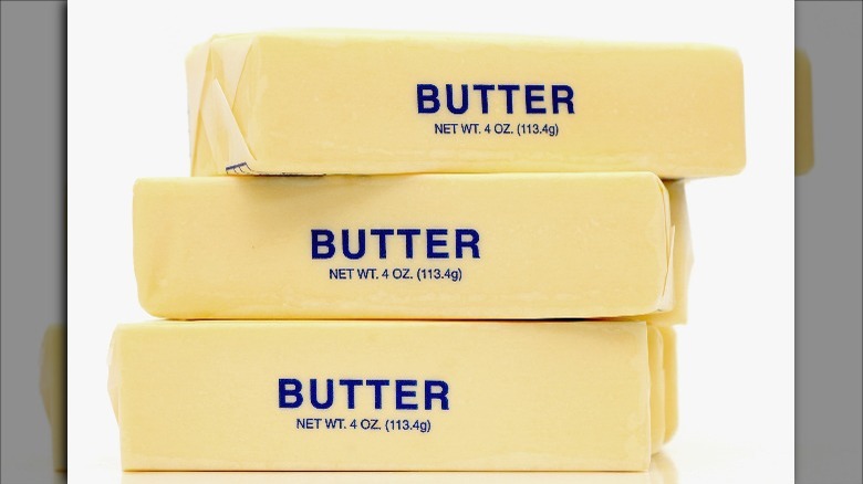 Wrapped sticks of AA butter