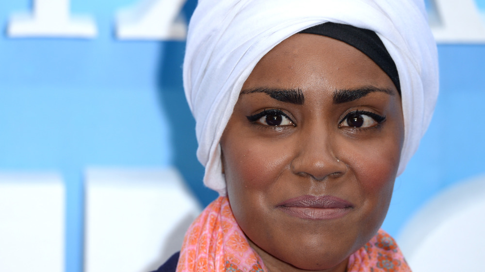 Nadiya Hussain smirking