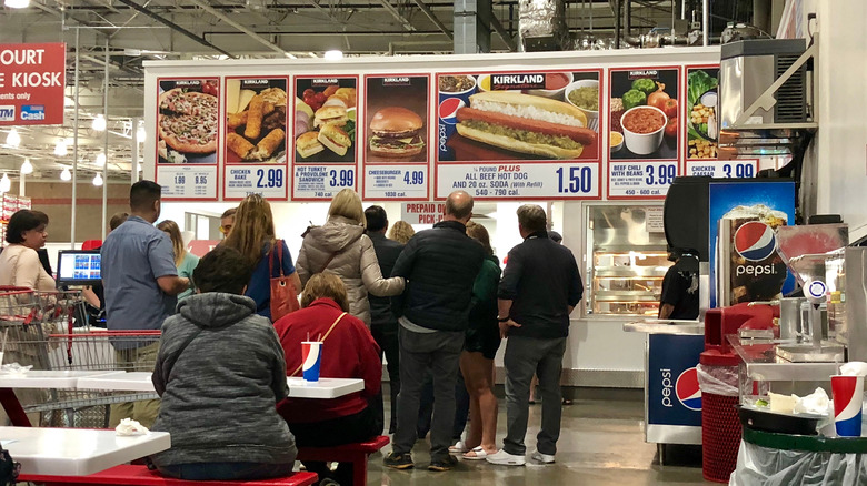 Customers at Costco's food court