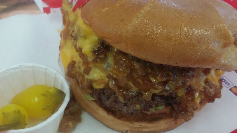 In-N-Out burger with grilled onions