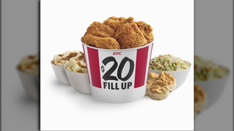 KFC chicken bucket meal