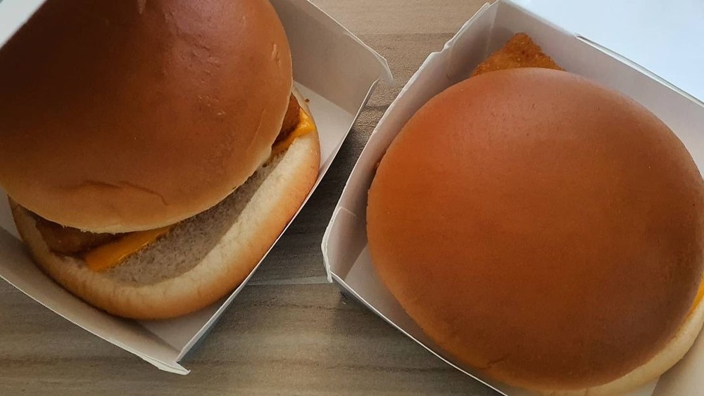 Two Filet-O-Fish sandwiches in boxes