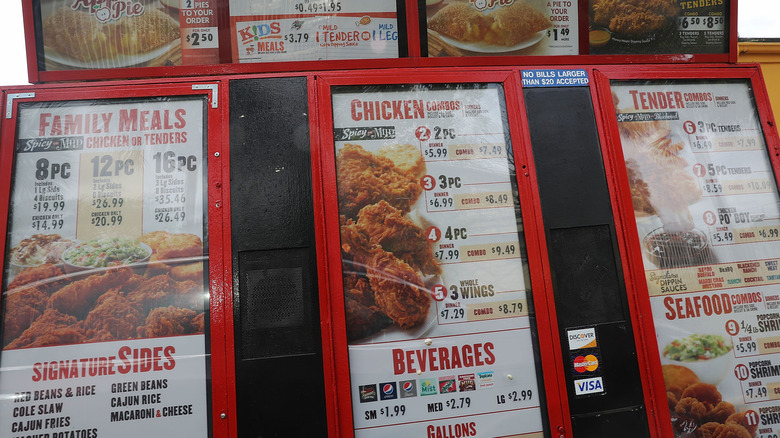 Popeyes menu