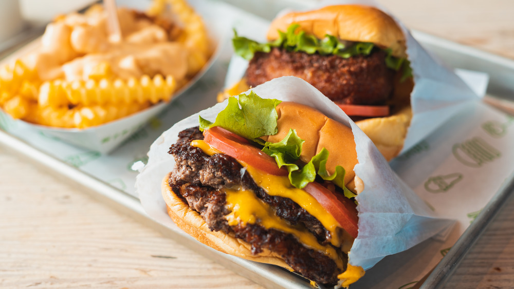 Shake shack burgers and fries