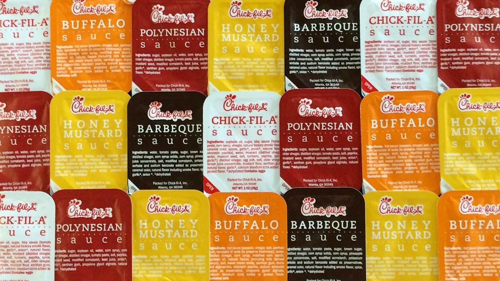 Colorful Chick-Fil-A sauces