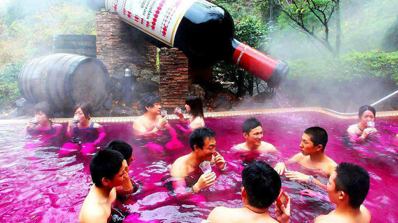 Yunessun Spa Resort wine bathing