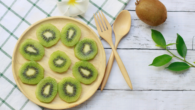 Kiwi on plate