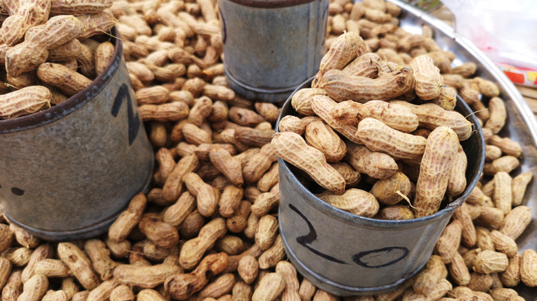 Buckets of peanuts 