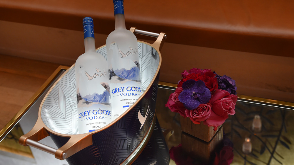 Grey Goose in ice bucket