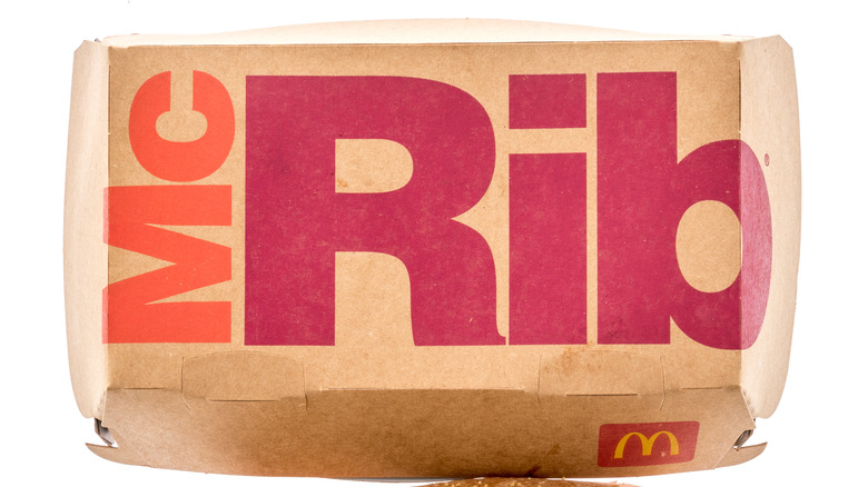 McRib sandwich box