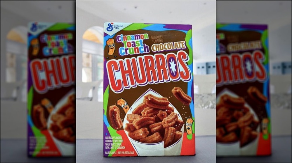 box of new Cinnamon Toast Crunch Chocolate Churro