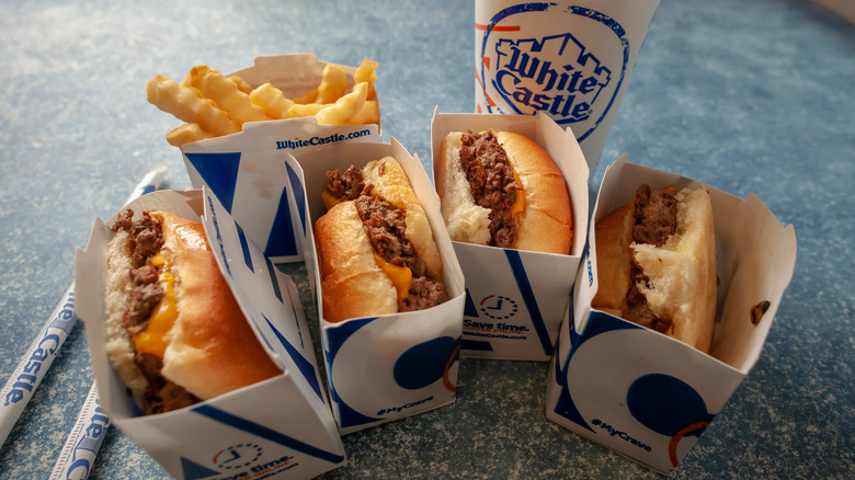 White Castle sliders and fries