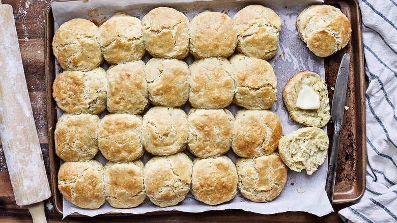 Biscuits on a sheet pan