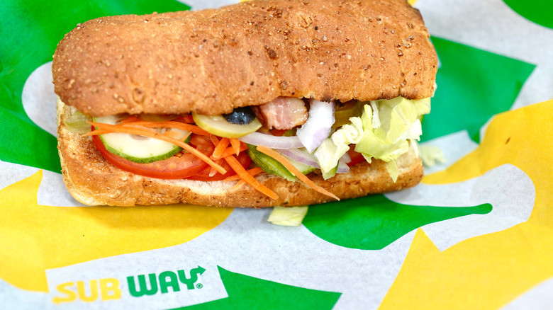 Subway logo and sandwich