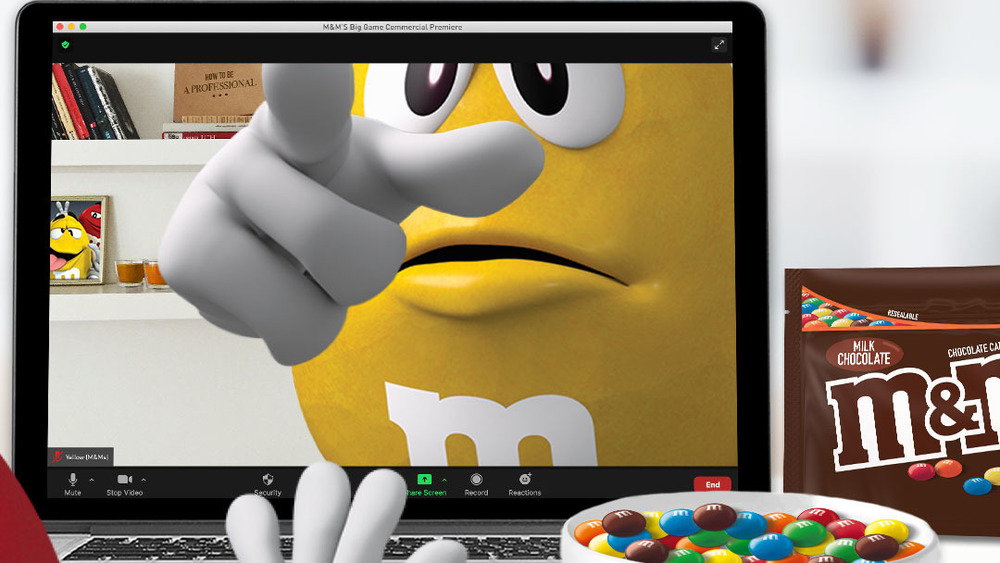 Yellow M&M's spokescandy commercial