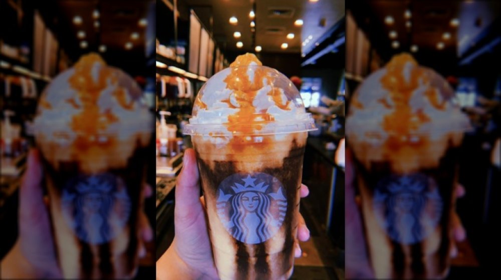 new chocolate pumpkin creme frappuccino at starbucks