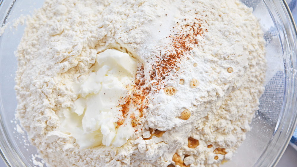 Cutting shortening in to dry ingredients for sopapillas