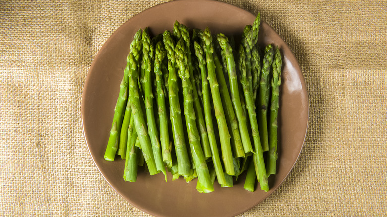 Blanched asparagus