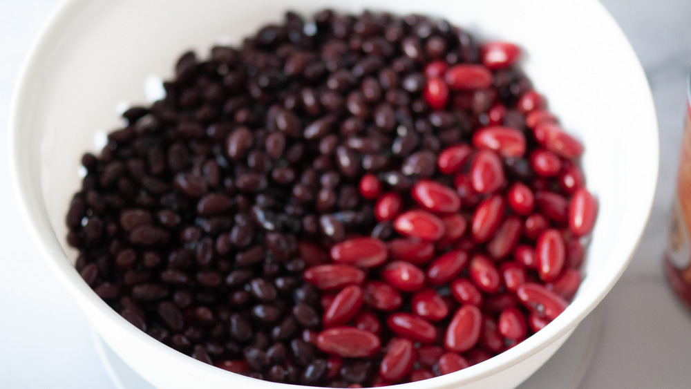 beans sitting in bowl for slow cooker chili recipe