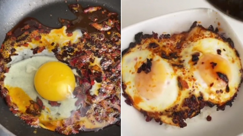 TikTok eggs before and after