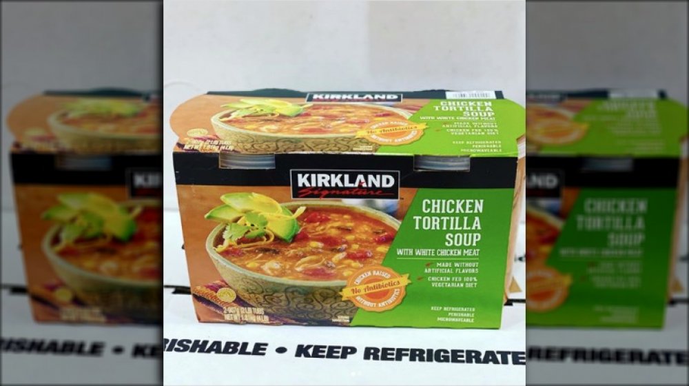 a package of Costco chicken tortilla soup