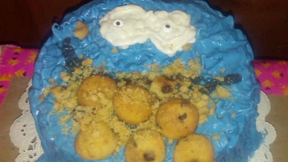 Blue blob cake