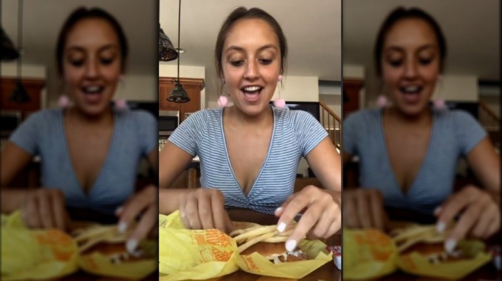 TikTok video of McDonald's sandwich hack