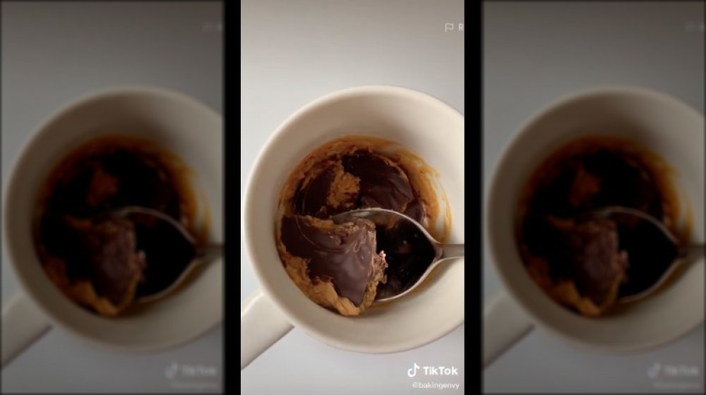 Homemade peanut butter cup in a mug