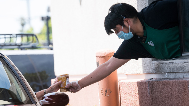 Starbucks drive-thru worker